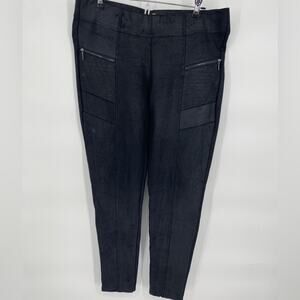 Democracy Moto Pants Faux Leather Motorcycle Black‎ Streetwear Grunge 14